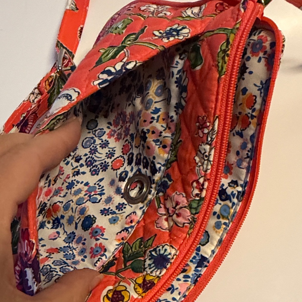 Vera Bradley Coral Floral Quilted Crossbody - Picture 9 of 11